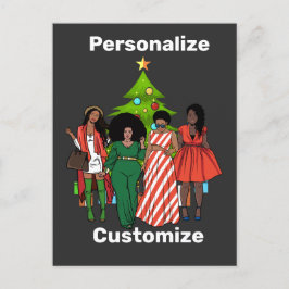 Postal Melanin Navidades Sista Negro Personalizado person