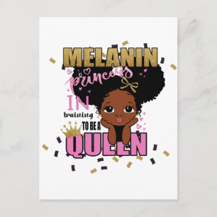 Postal Melanin Princess Entrenamiento Para Ser Regalo Rei