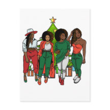 Melanin Sistas Árbol de Navidad y regalos Chicas n