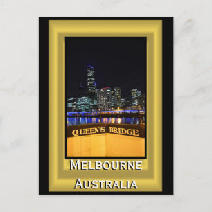 Postal Melbourne Australia CBD Luces nocturnas