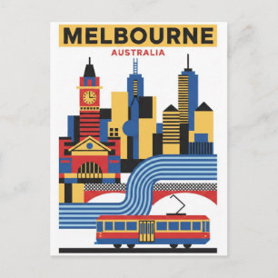 Postal Melbourne Australia Panorama Viajes