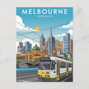 Postal Melbourne Australia Panorama Viajes