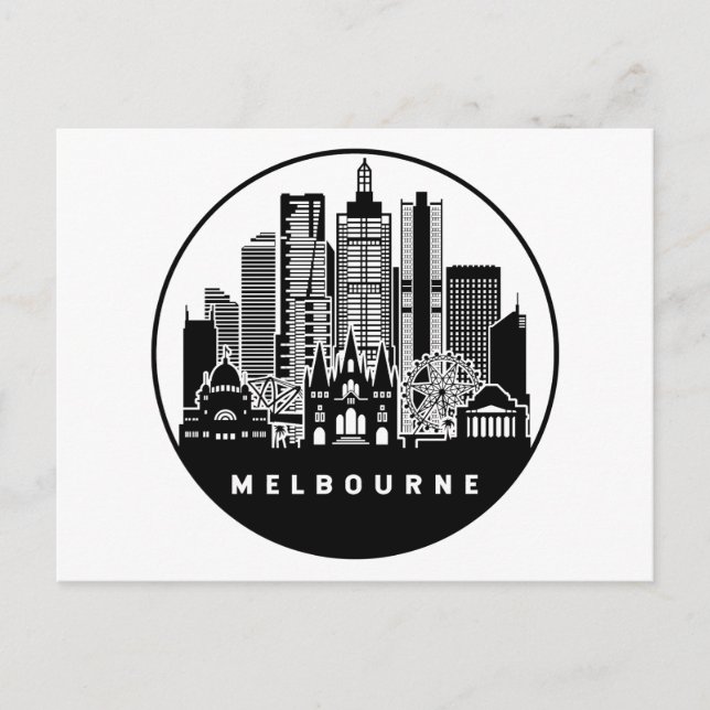 Postal Melbourne Australia Skyline (Anverso)