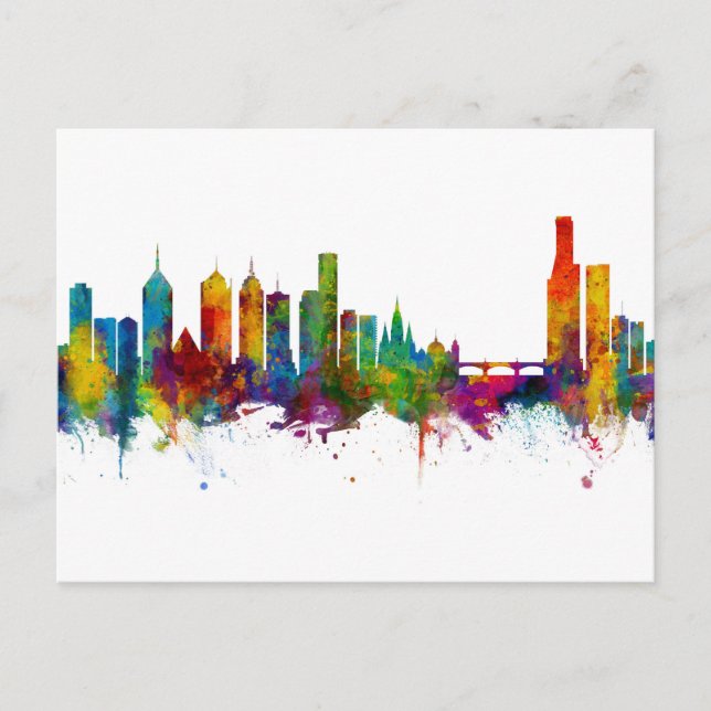 Postal Melbourne Australia Skyline (Anverso)