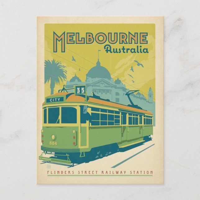 Postal Melbourne, Australia - Trole (Anverso)