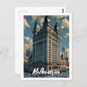 Postal Melbourne Australia Vintage Famous Travel Place