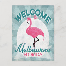 Postal Melbourne Florida Pink Flamingo Retro