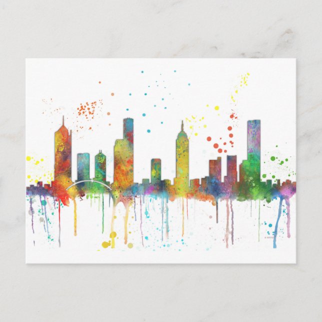POSTAL MELBOURNE, VICTORIA AUSTRALIA SKYLINE (Anverso)