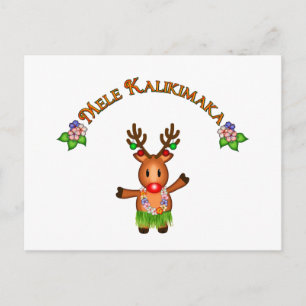 Postal Mele Kalikimaka Deer