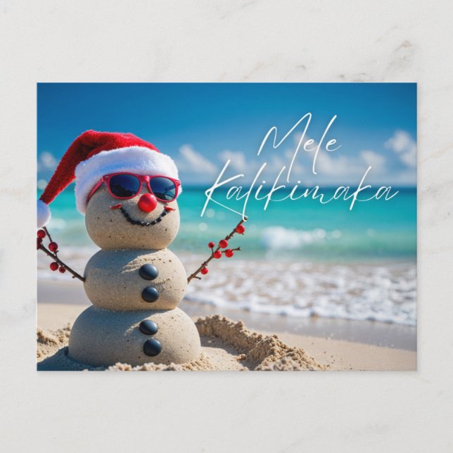 Postal Mele Kalikimaka Merry Christmas Island Style (Anverso)