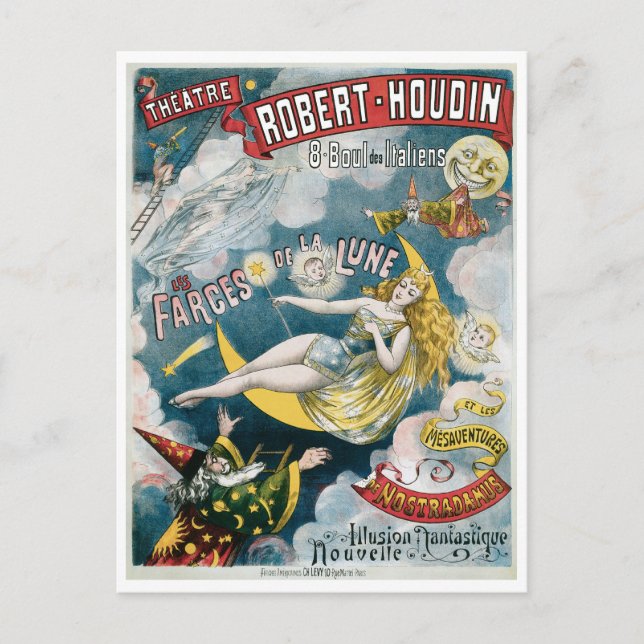 Postal Melies ~ Acto mágico mago mago mago francés (Anverso)