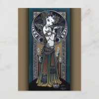 "Melita" Gótico Tribal Fusión Tormenta Angel Postc