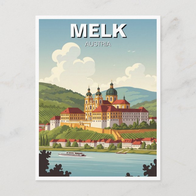Postal Melk Abbey Austria Travel (Anverso)