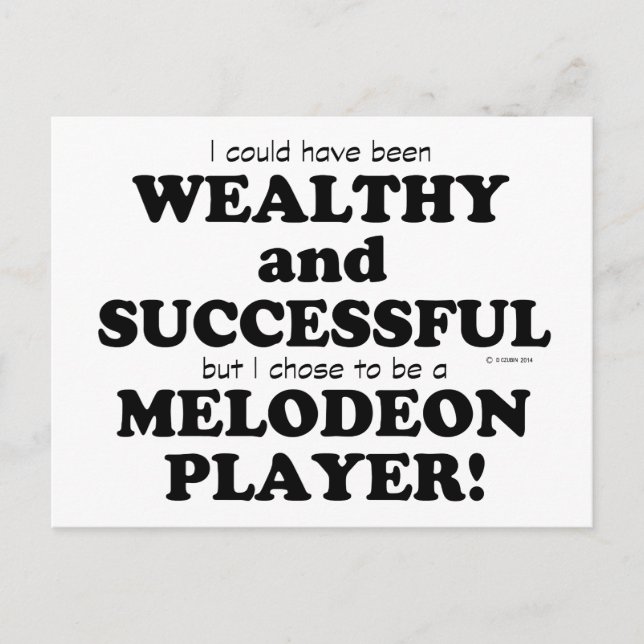 Postal Melodeón rico y exitoso (Anverso)