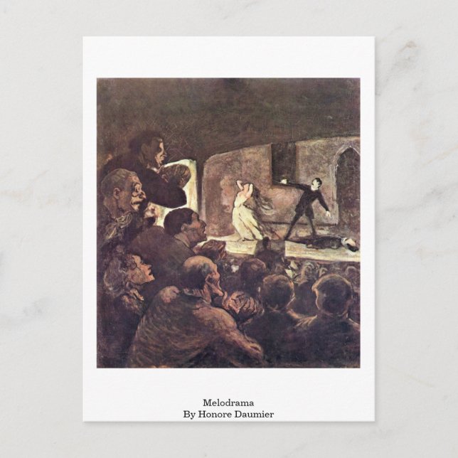 Postal Melodrama Por Honore Daumier (Anverso)