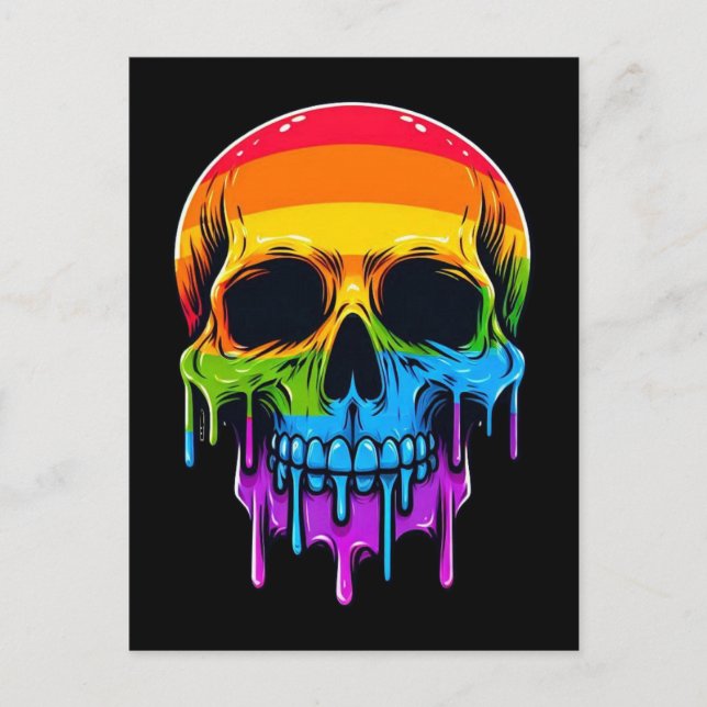 Postal Melthing Rainbow Skull (Anverso)
