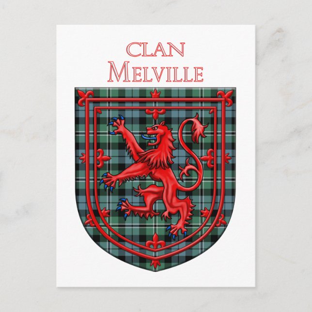 Postal Melville Tartan Scottish Plaid Lion Rampant (Anverso)
