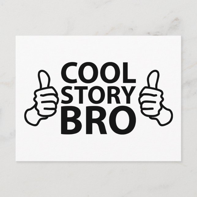 Postal Meme de Internet de Cool Story Bro (Anverso)