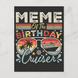 Postal Meme de la Vacación del Crucero de Cumpleaños