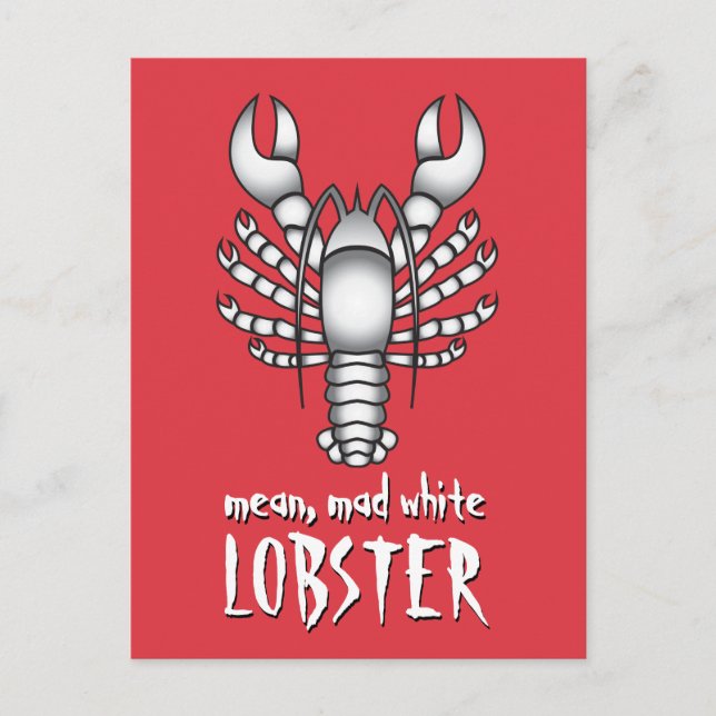 Postal Meme de Peterson de Jordan Mad White Lobster (Anverso)