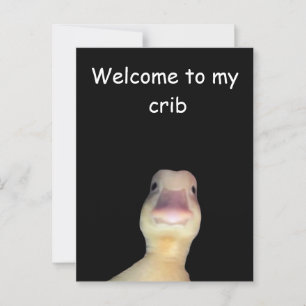 Postal Meme del Pato Divertido: Bienvenido a Mi Guarida P