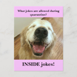 Postal Meme divertido de Chiste de cuarentena de Golden R