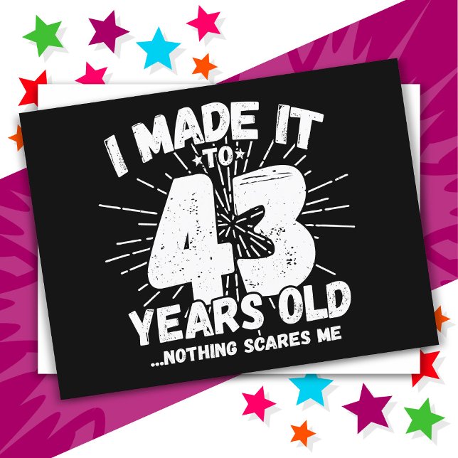 Postal Meme sarcástico de 43 años de antigüedad: 43 años (Subido por el creador)