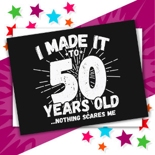 Postal Meme sarcástico de 50 años de antigüedad: 50 años
