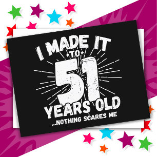 Postal Meme sarcástico de 51 años Funny cumpleaños número