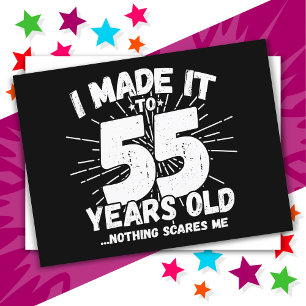 Postal Meme sarcástico de 55 años Funny 55 cumpleaños