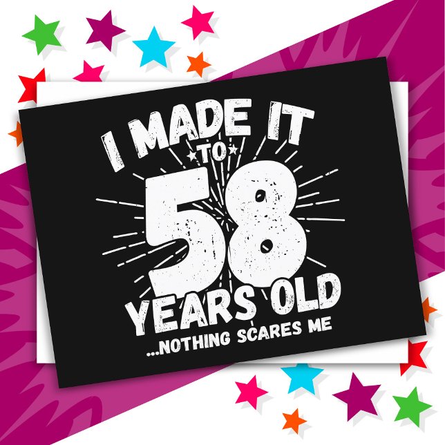 Postal Meme sarcástico de 58 años Funny cumpleaños 58 (Subido por el creador)