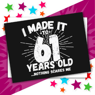 Postal Meme sarcástico de 61 años Funny cumpleaños número