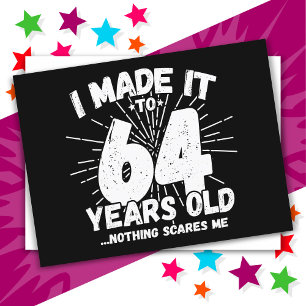 Postal Meme sarcástico de 64 años Funny cumpleaños número