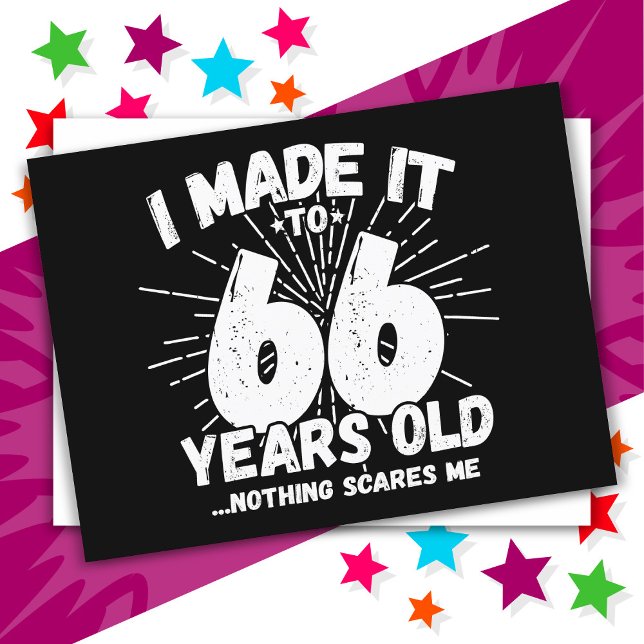 Postal Meme sarcástico de 66 años Funny cumpleaños número (Subido por el creador)