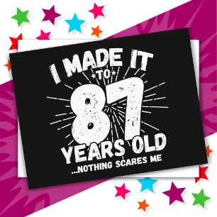 Postal Meme sarcástico de 87 años Gracioso cumpleaños 87