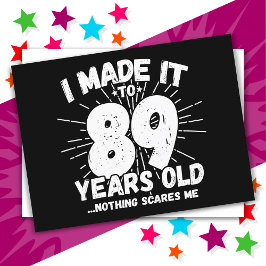 Postal Meme sarcástico de 89 años Gracioso cumpleaños 89
