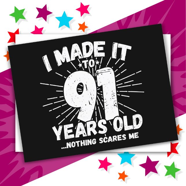 Postal Meme sarcástico de 91 años Gracioso cumpleaños 91 (Subido por el creador)