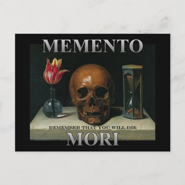 Postal Memento Mori - Recuerda que morirás (Anverso)