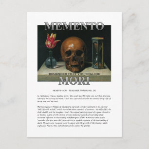 Postal Memento Mori - Recuerda que morirás Postcard