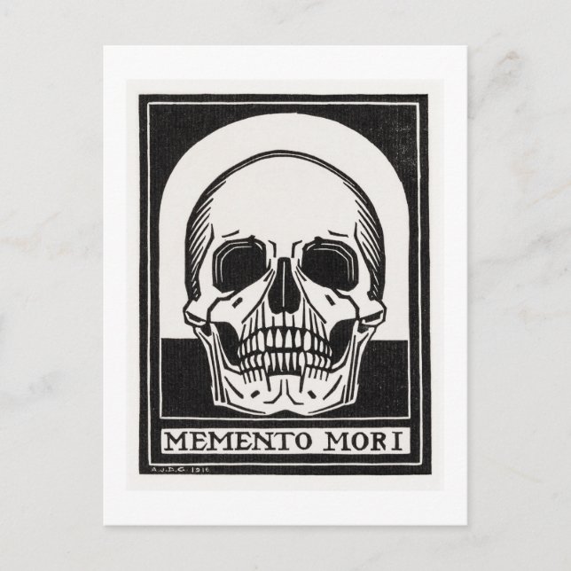 Postal Memento Mori Skull Art (Anverso)