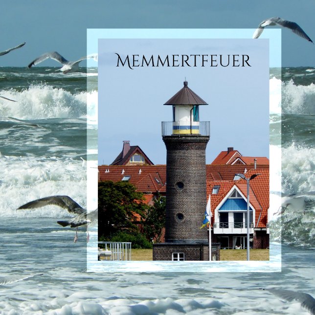 Postal Memmertfeuer, Lighthouse, Juist, East Frisia (Subido por el creador)