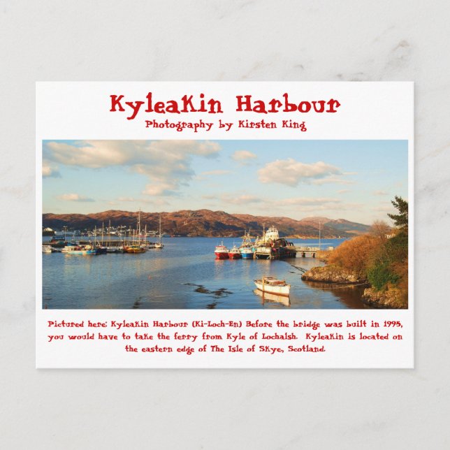 Postal memoria 2 078, puerto de Kyleakin, fotografía de . (Anverso)