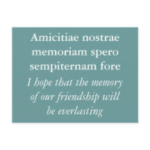 Memoria de la amistad - cita de Cicerón