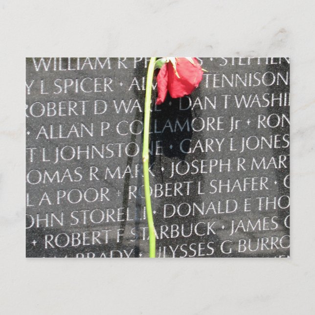 Postal memoria de veteranos de vietnam (Anverso)
