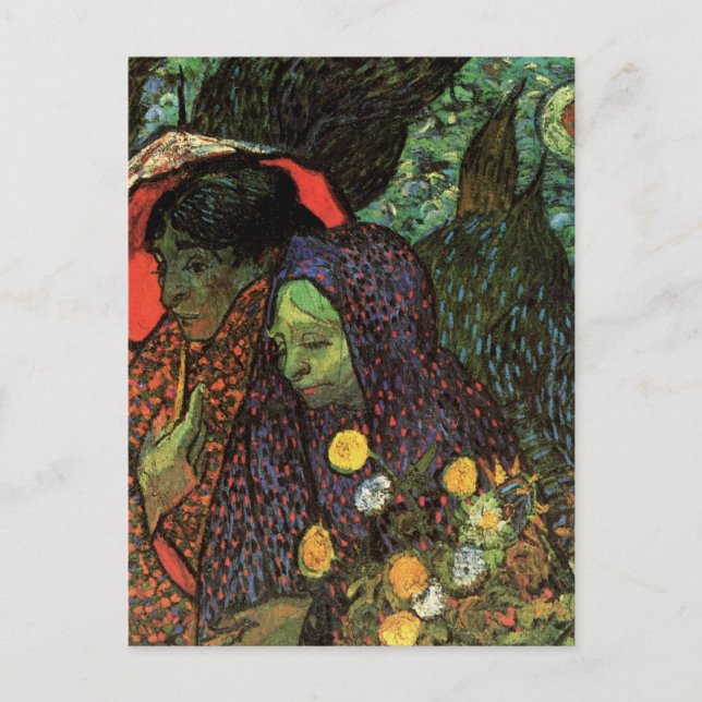 Postal Memoria del Jardín en Etten por Vincent van Gogh (Anverso)