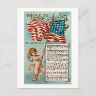 Postal Memorial Day Souvenir Red, White, Blue