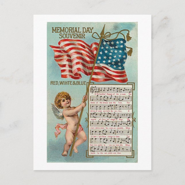 Postal Memorial Day Souvenir Red, White, Blue (Anverso)