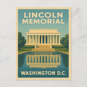 Postal Memorial de Lincoln Viajes Antiguos Washington DC