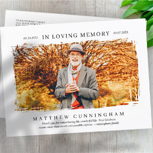 Postal Memorial en memoria de amor moderno simple foto