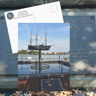 Postal Memorial Marítimo SS Savannah Georgia Fotográfico